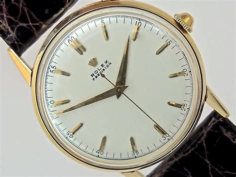 rolex precision vintage weißgold